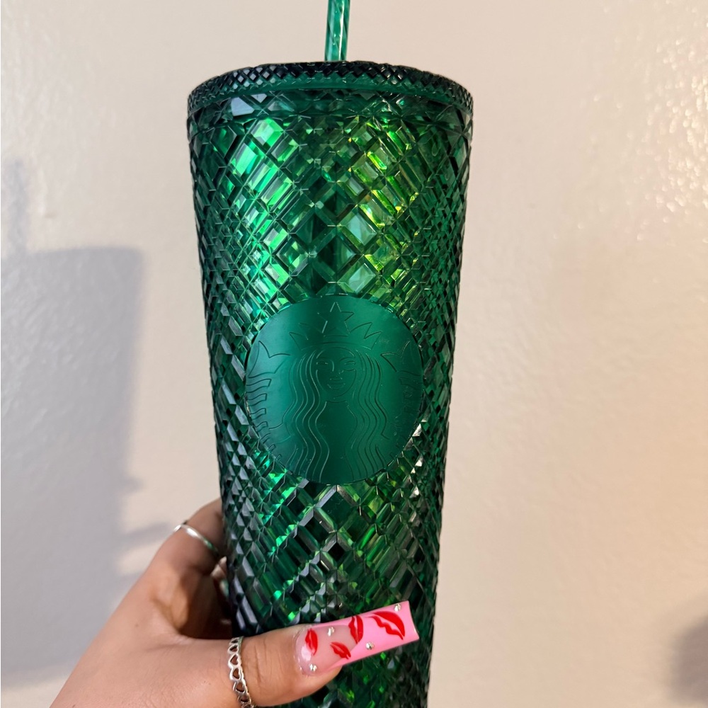 Starbucks Emerald Textured Cup with Straw